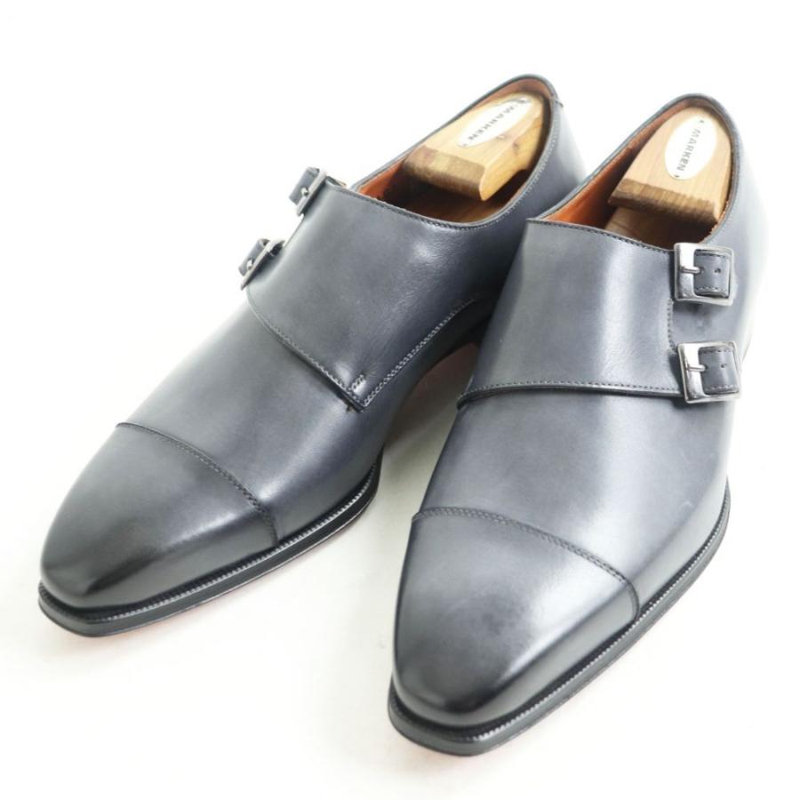 未使用品□伊製 LOBBS ロブス 3142 ストレートチップ キャップトゥ 