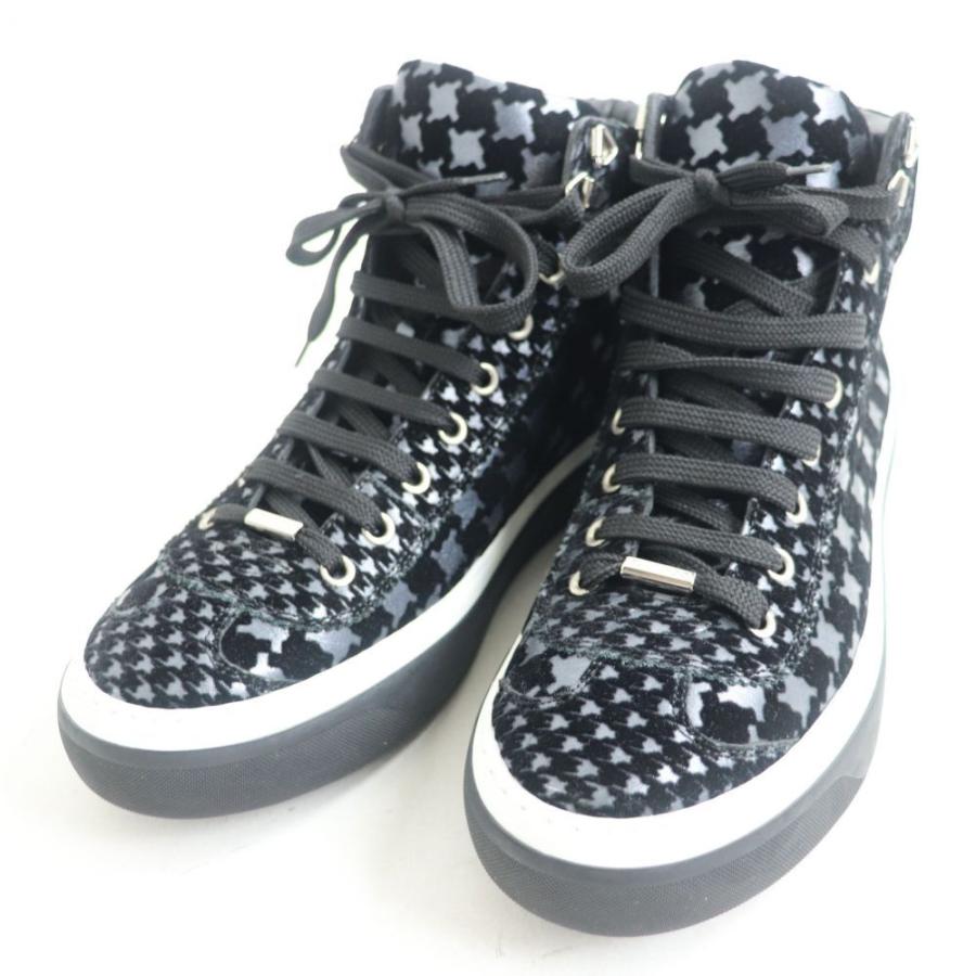 未使用品□伊製 JIMMY CHOO ジミーチュウ ガンメタリック コーティング