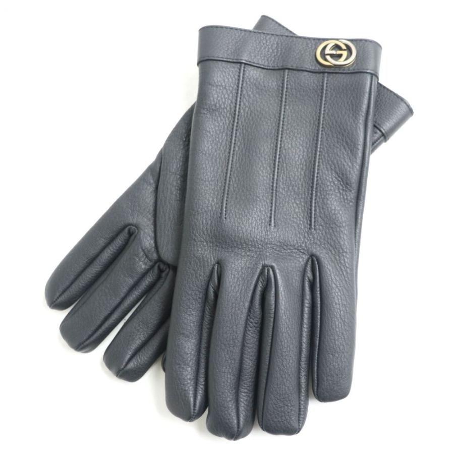 極美 正規 伊製 Gucci グッチ インターロッキングg カシミヤ100 ライニング ディアスキン レザー グローブ 手袋 黒 8 1 2 メンズ A15 St111 Greenヤフーショッピング店 通販 Yahoo ショッピング