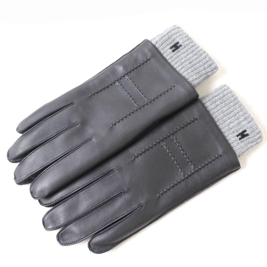 未使用】HERMES エルメス 手袋 カシミア Hロゴ