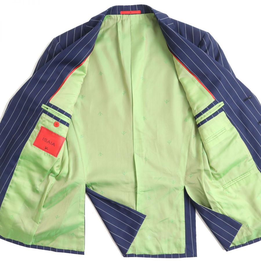 極美品△正規品 ISAIA イザイア ストライプ柄 シングル 極美品△正規品 ISAIA イザイア ストライプ柄 シングル