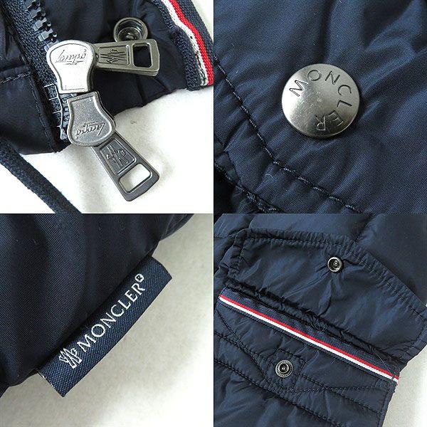 良品△正規品 MONCLER モンクレール TAPAJOS GILET トリコロール フード付き スナップボタン×ZIP UP ダウンベスト ネイビー  0 メンズ