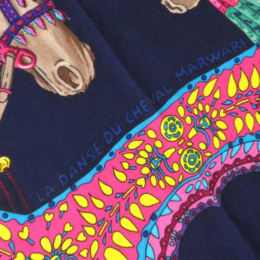 美品△HERMES エルメス カレ140 LA DANSE DU CHEVAL MARWARI