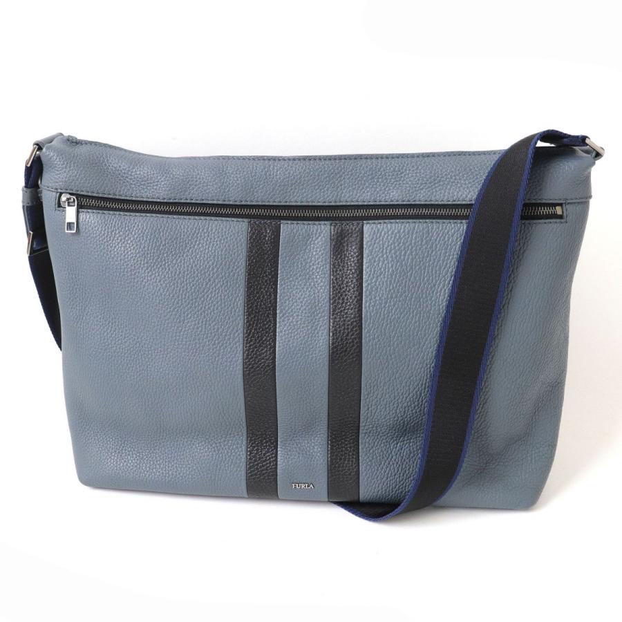 美品△FURLA フルラ ICARO イカロ 976644 ロゴ金具 レザー ショルダー