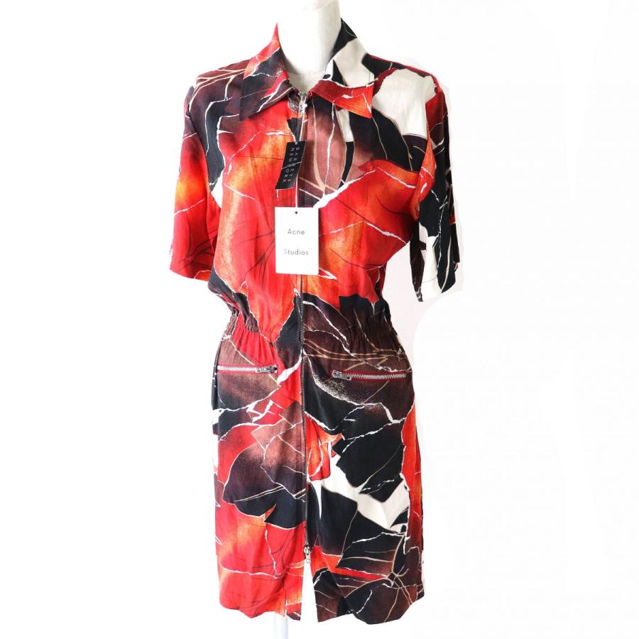 未使用品 正規 18ss Acne Studios アクネストゥディオズ 総柄 フロントフルzip 半袖 ワンピース レッド系 34 定価51 000円 税 レディース E07 St130 55 Greenヤフーショッピング店 通販 Yahoo ショッピング