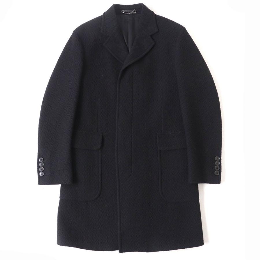 極美品 正規品 Gucci グッチ ヘリンボーン柄 織柄 ウールチェスターコート オーバーコート ブラック 黒 46r メンズ イタリア製 E07 St526 Greenヤフーショッピング店 通販 Yahoo ショッピング