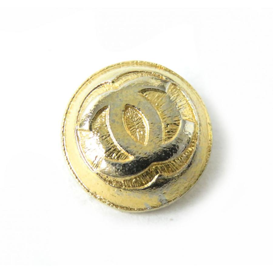 美品△CHANEL シャネル ヴィンテージ ココマークボタン ココボタン 金 