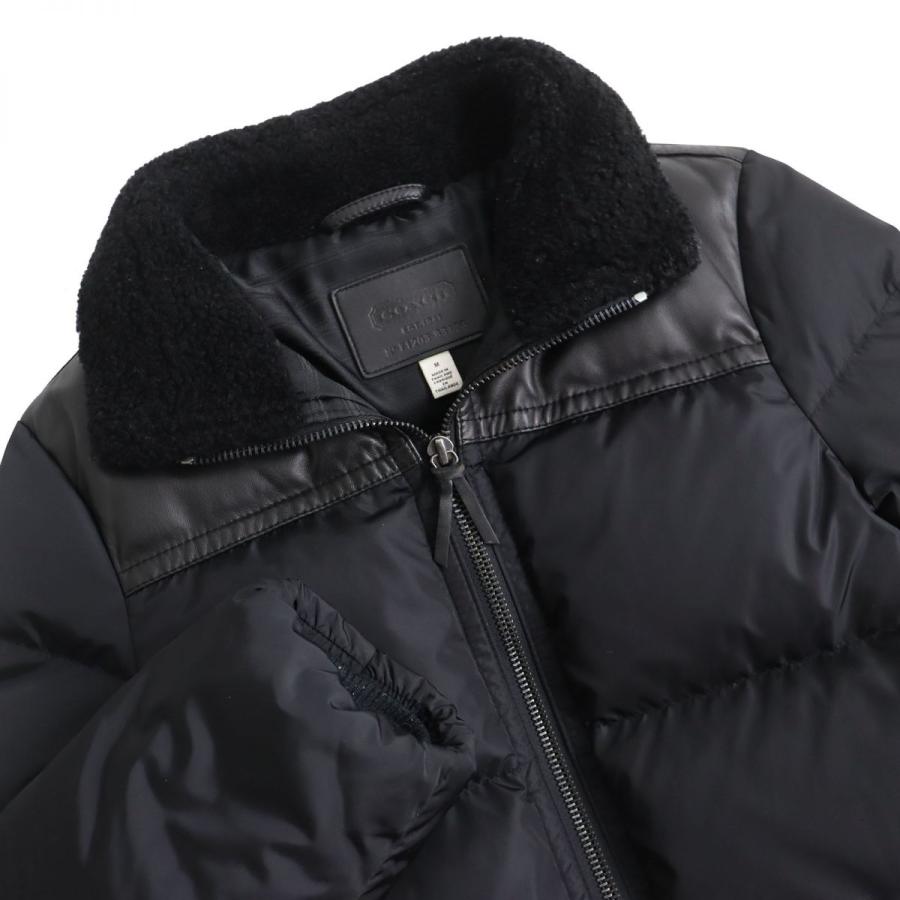 COACH 美品△正規品 コーチ F1203 レザーヨーク ジップアップ ダウン  