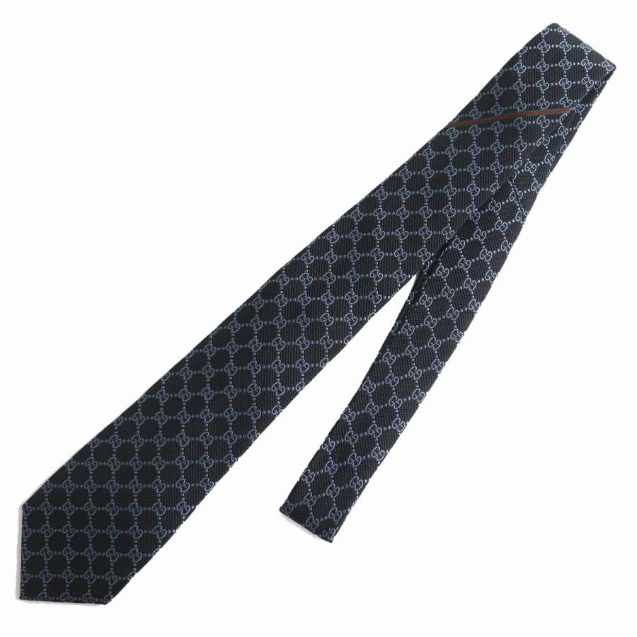 極美品△正規品 GUCCI グッチ 562827 シルク100％ GG柄 ネクタイ  
