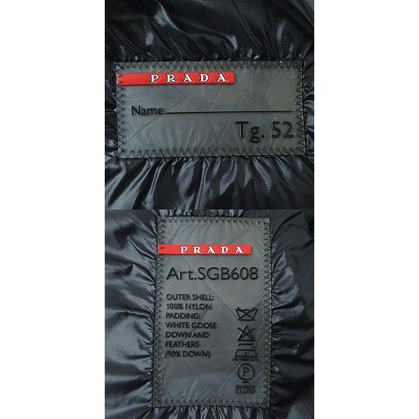 素晴らしい価格 プラダ Prada 良品 正規品 三角プレート 52 ネイビー ダウンジャケット ライダースジャケット Zipup スタンドカラー トライアングルロゴ ダウンコート Floridapace Gov