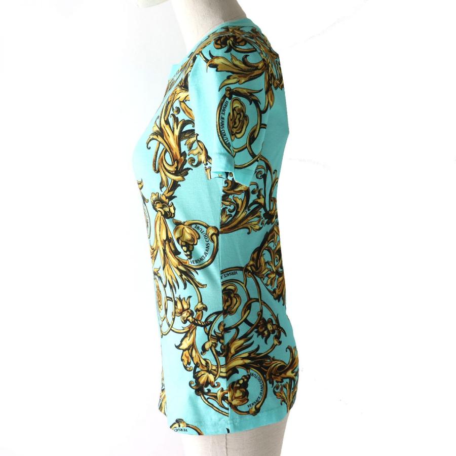 ヴェルサーチ 総柄 半袖Tシャツ XLサイズ ブルー系 ヴェルサーチ