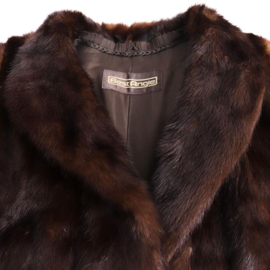 毛並み極美品▽Best Angle MINK ベストアングル ミンク 本毛皮コート ...