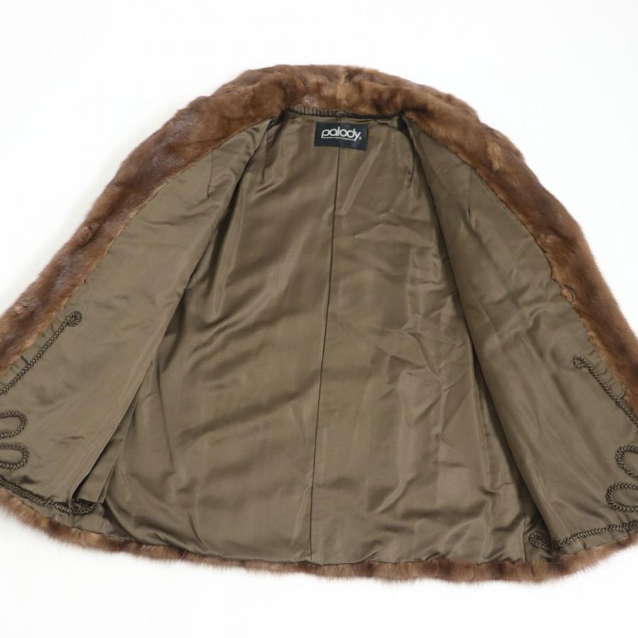 極美品☆Palody パロディ MINK ミンク 本毛皮コート ブラウン 13 極美品☆Palody パロディ MINK ミンク 本毛皮コート ブラウン 13