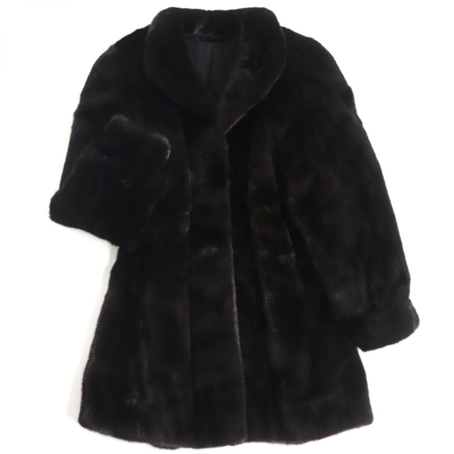極美品▽MG sable BLACKGLAMA ブラックグラマ MINK ミンク 本毛皮 