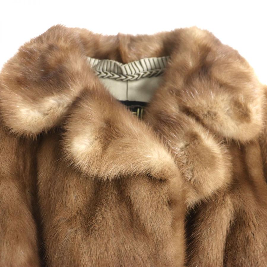 極美品▼MINK ミンク 本毛皮コート ブラウン 大きいサイズ15号 毛質艶やか・柔らか◎｜brand-td-store｜02