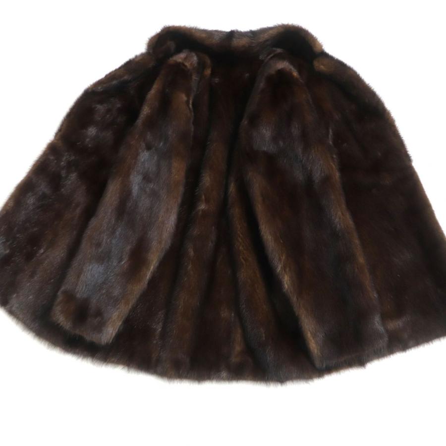 美品▽MINK ミンク 本毛皮コート ブラウン 毛質艶やか・柔らか
