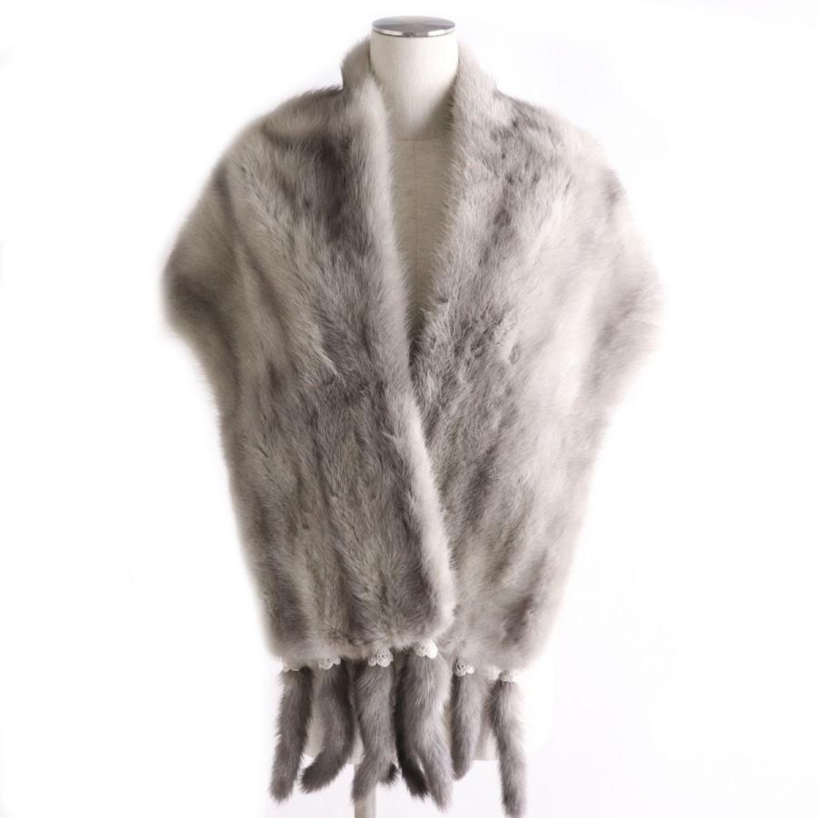 ナチュラルネイビー 毛並み極美品☆MINK サファイアミンク 本毛皮