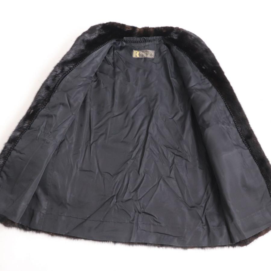 極美品☆ROTINY ロティニー MINK ミンク 本毛皮コート ダークブラウン 