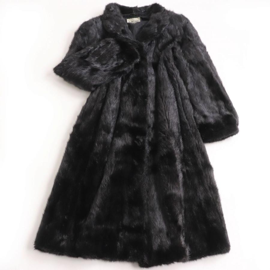 美品☆IWASAKI イワサキ MINK ミンク 逆毛 本毛皮超ロングコート 