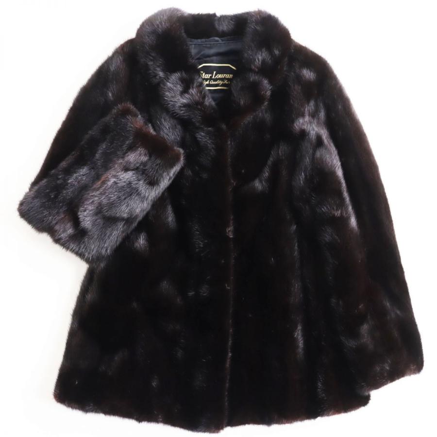 美品●MINK ミンク 逆毛切り替え 本毛皮ショートコート ジャケット ブラウン 毛質艶やか・柔らか◎ 美品○MINK ミンク 逆毛 本毛皮ショートコート ジャケット ダーク