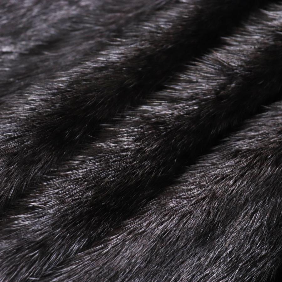 極美品●MINK ミンク 本毛皮ショートコート ジャケット ブラック 11号 毛質艶やか・柔らか◎｜brand-td-store｜04