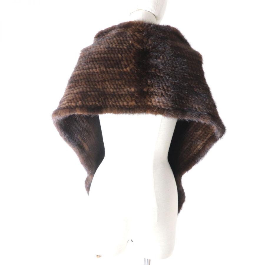 スタンダード】極美品☆MINK ミンク 軽量 房付き 本毛皮ショール 