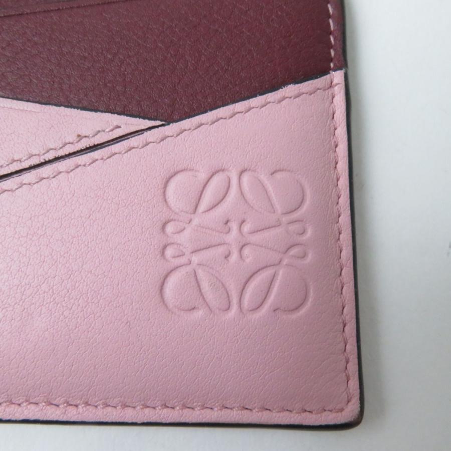 LOEWE 良品☆LOEWE ロエベ アナグラム パズル レザー カードケース 