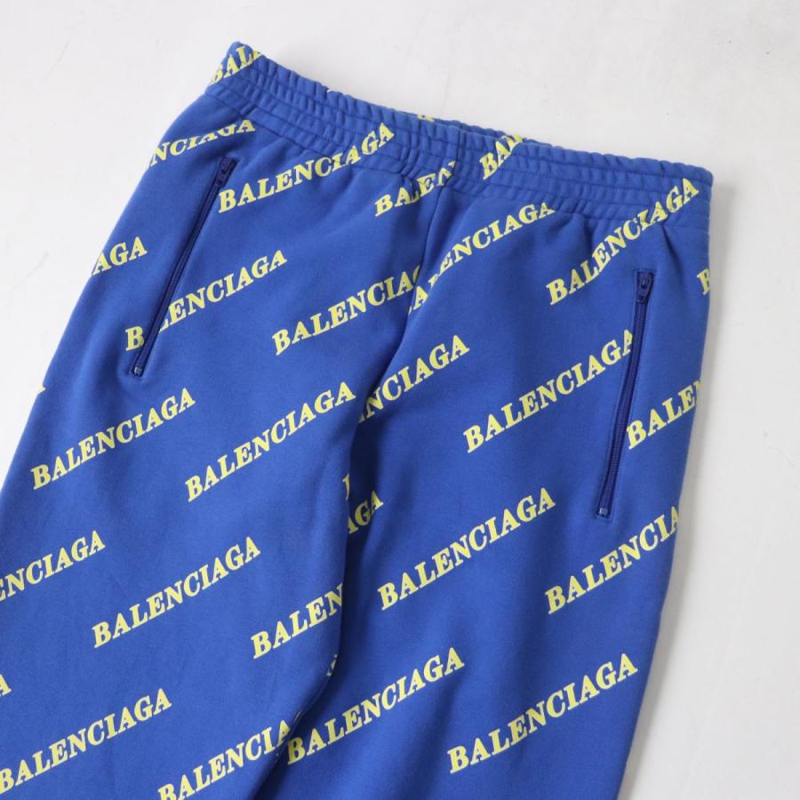 【BALENCIAGA】ブルー ロゴ入りスウェットパンツ サイズ10 BALENCIAGA】ブルー ロゴ入りスウェットパンツ サイズ10