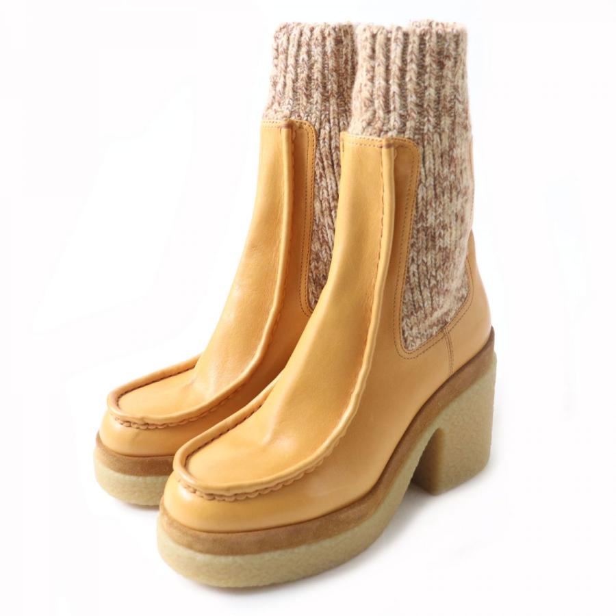 未使用品☆Chloe クロエ Jamie ニットソックス チャンキーヒール  