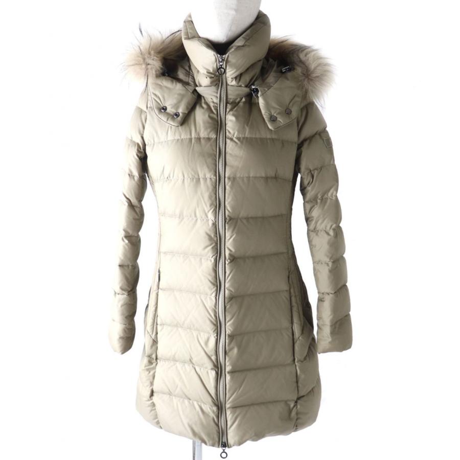 美品タトラスダウンジャケットロングベージュファー