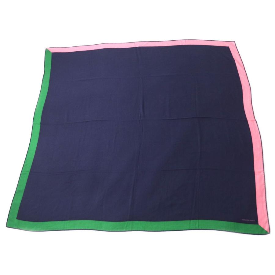 極美品☆HERMES エルメス カレ140 GEANT ENCADRE カシミヤ×シルク ロゴ