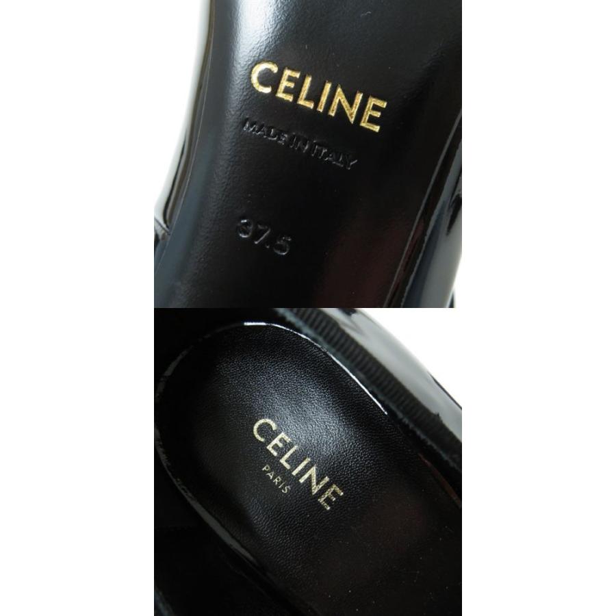 極美品◇美脚効果CELINE セリーヌ ストラップ付 エナメルレザーパンプス23 極美品◇美脚効果◎ CELINE セリーヌ ストラップ付 エナメル