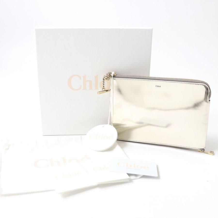 未使用品◇Chloe クロエ 3P0801-H5A DREW ドリュー ロゴ入 パテント