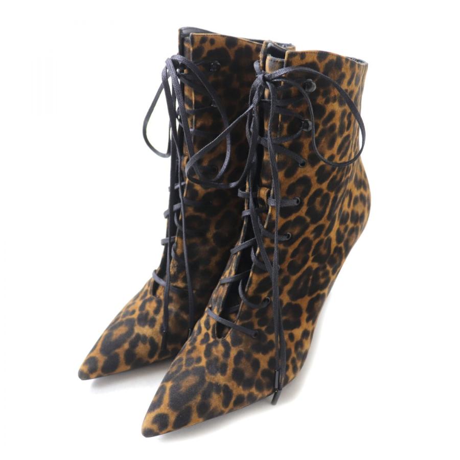未使用品☆SAINT LAURENT PARIS サンローランパリ レオパード柄 ポイン 