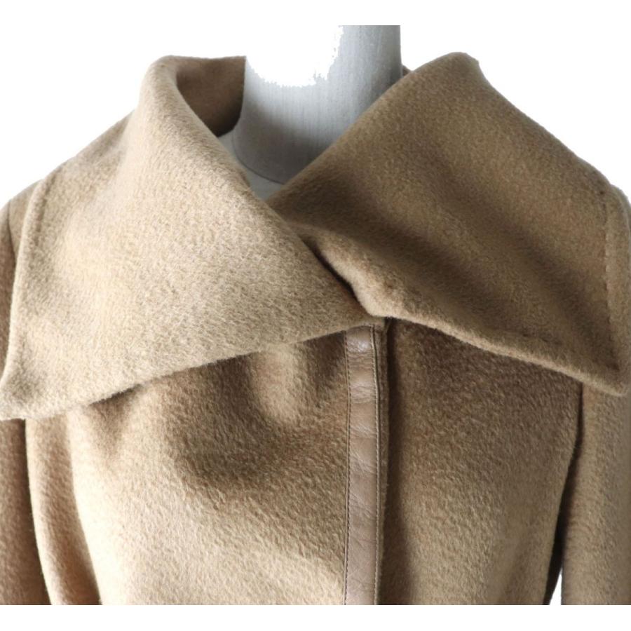 極美品☆正規品 MaxMara マックスマーラ 白タグ キャメル100％ ベルト付