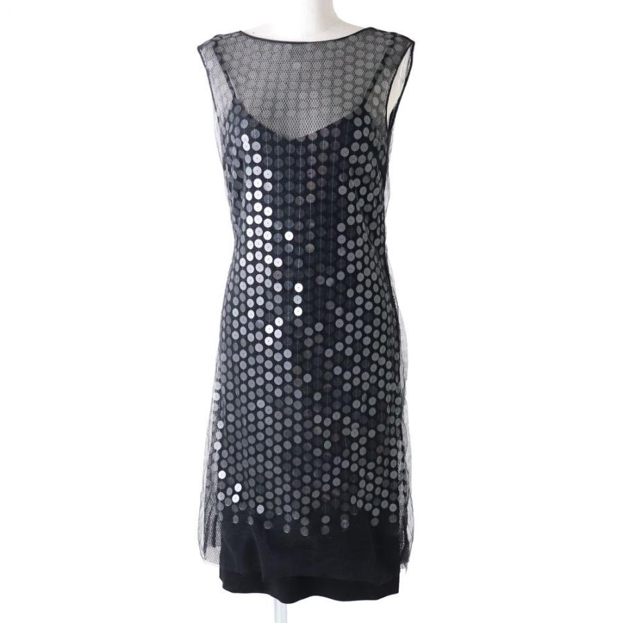 激安販売 オンライン 未使用 正規品 Maison Margiela メゾンマルジェラ 4 S31ct03s425 16年 スパンコール使い シースルー ノースリーブワンピース 黒 40 販売直営 Shirleyryan Ca