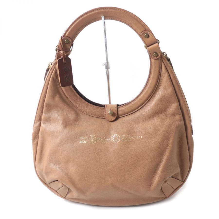 極美品☆Felisi フェリージ 9333/1 オールレザー ロゴ入り レザー 