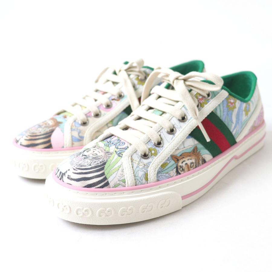 生まれのブランドで レディース スニーカー ローカット レースアップ タイガー フローラ Tiger 1977 テニス グッチ Gucci 未使用品 日本未発売 38 箱付 1 2 スニーカー Floridapace Gov