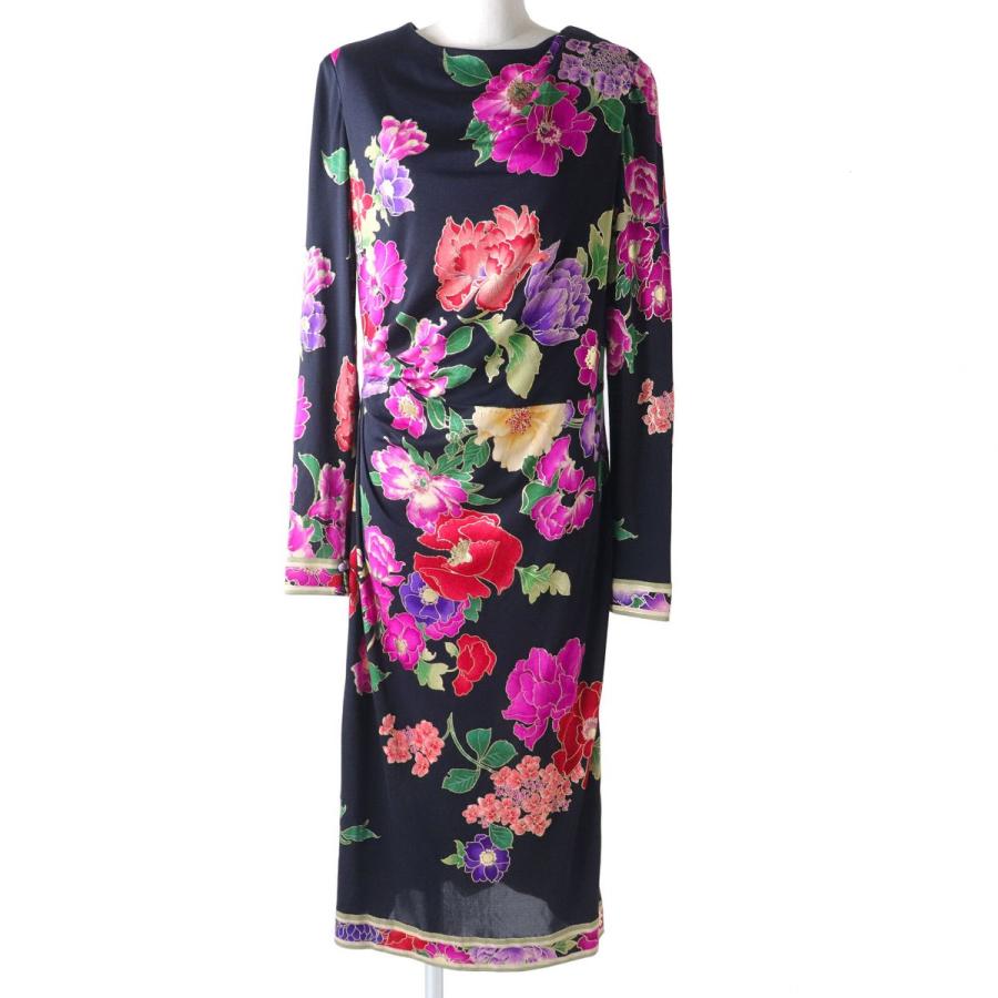 極美品◇正規品 LEONARD レオナール 花柄 フラワープリント