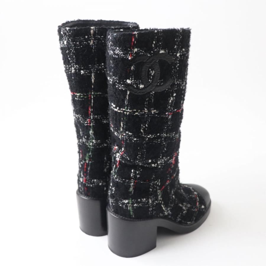 CHANEL 美品☆22AW シャネル G39614 ココマーク付 レザー使い CHANEL 美品☆22AW シャネル G39614 ココマーク付 レザー使い