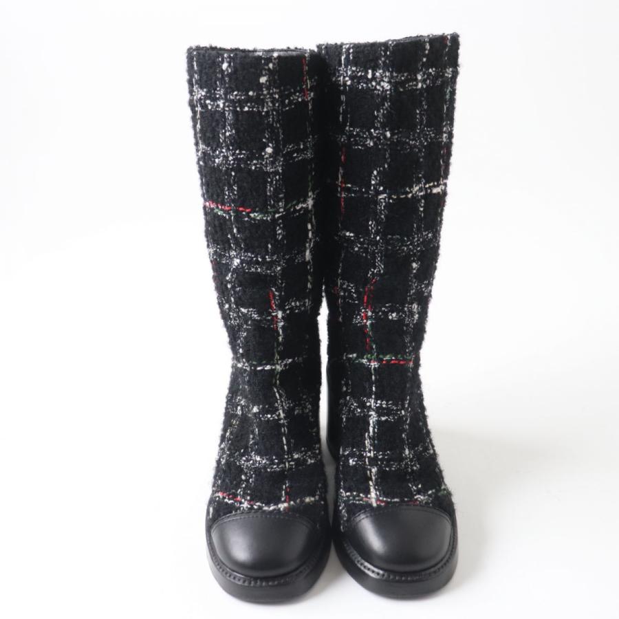 CHANEL 美品☆22AW シャネル G39614 ココマーク付 レザー使い CHANEL 美品☆22AW シャネル G39614 ココマーク付 レザー使い