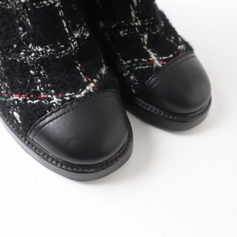 CHANEL 美品☆22AW シャネル G39614 ココマーク付 レザー使い CHANEL 美品☆22AW シャネル G39614 ココマーク付 レザー使い