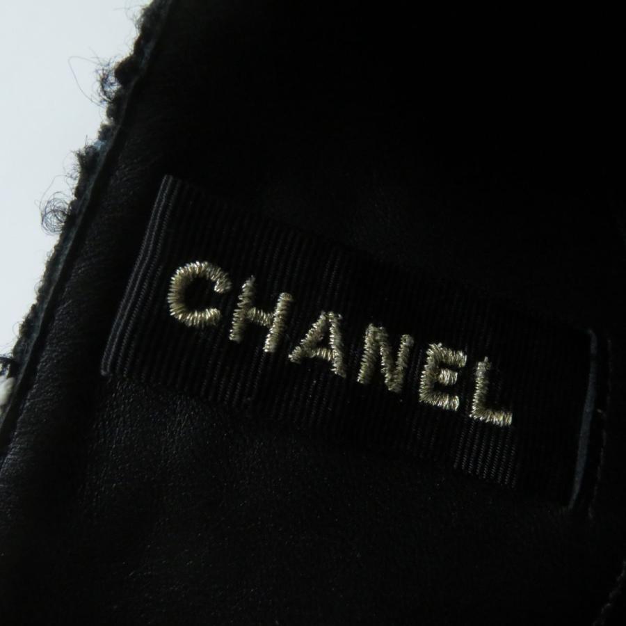 CHANEL 美品☆22AW シャネル G39614 ココマーク付 レザー使い CHANEL 美品☆22AW シャネル G39614 ココマーク付 レザー使い