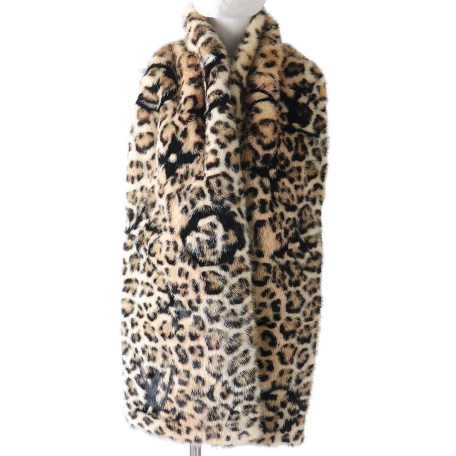 【美品】レア　Louis Vuitton レオパード柄 マフラー 限定品ルイヴィトンエシャルプ ジャイアント モノグラムマフラー