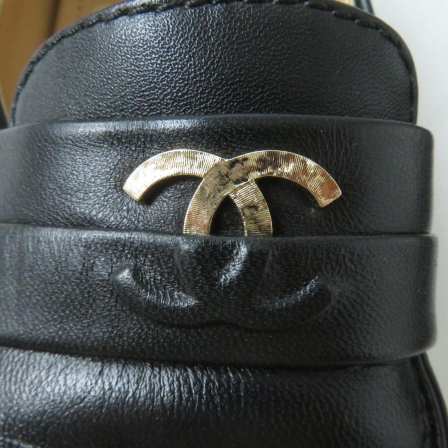 CHANEL 美品☆CHANEL シャネル G35110 ココマーク付き レザー CHANEL 美品☆CHANEL シャネル G35110 ココマーク付き レザー