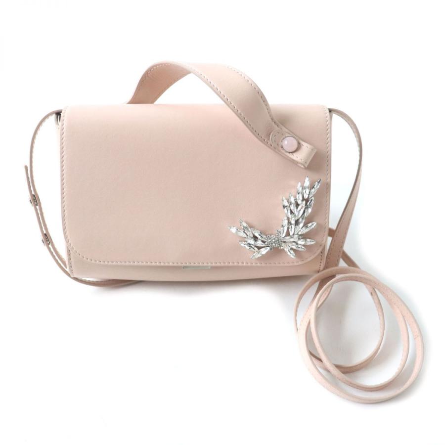 極美品☆FOXEY フォクシー 37749 Cecil ビジュー付き 2way レザー  