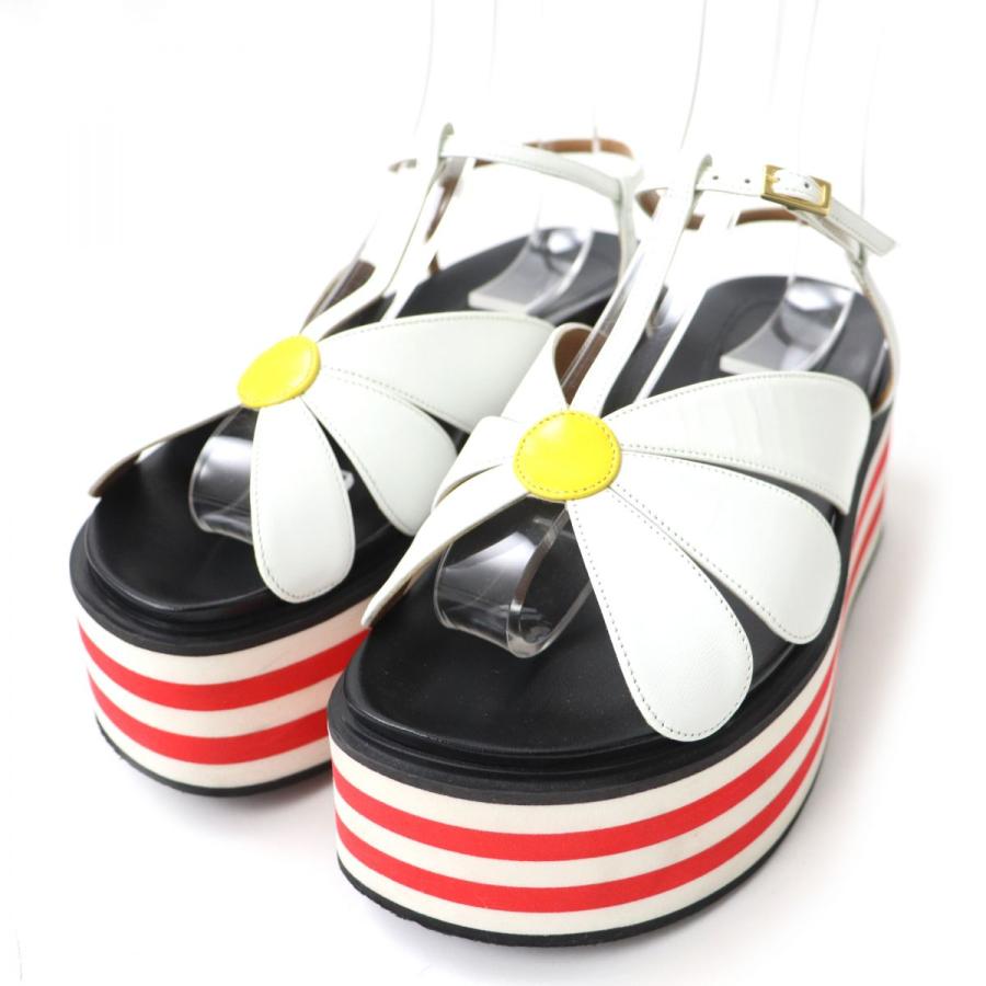 美品☆MARNI マルニ デイジー プラットフォーム アンクルストラップ