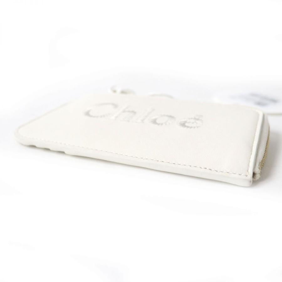 未使用品☆Chloe クロエ CHC23SP866I ロゴ刺繍入り レザー カード 