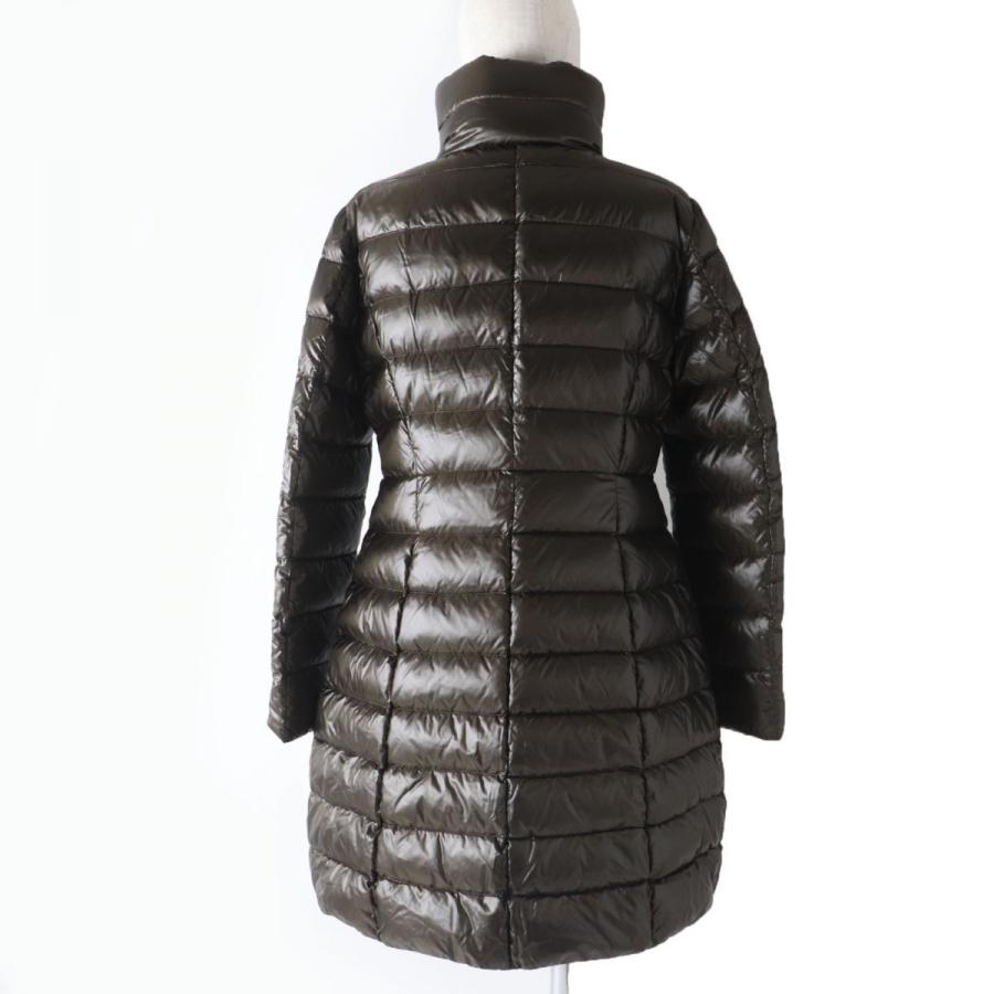 極美品☆正規品 HERNO ヘルノ PI0238D リバーシブル スタンドカラー ZIP UP ダウンコート ブラウン 46 レディース ...