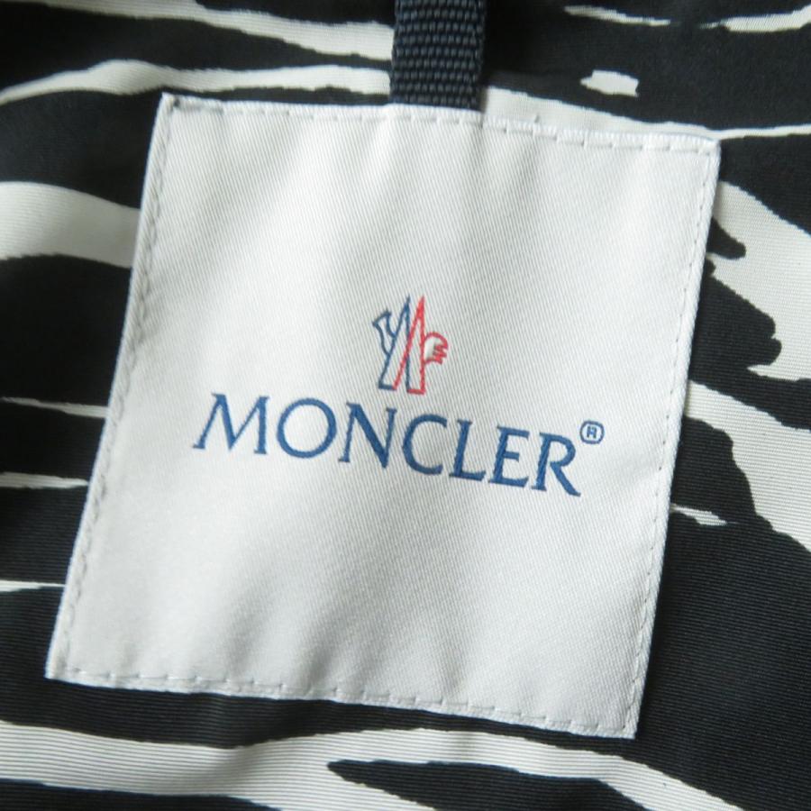 美品☆正規品 MONCLER モンクレール PETRA  ゼブラ柄デザイン ノーカラー トレンチコート ブラック×ホワイト 00 レディース ルーマニア製｜brand-td-store｜08